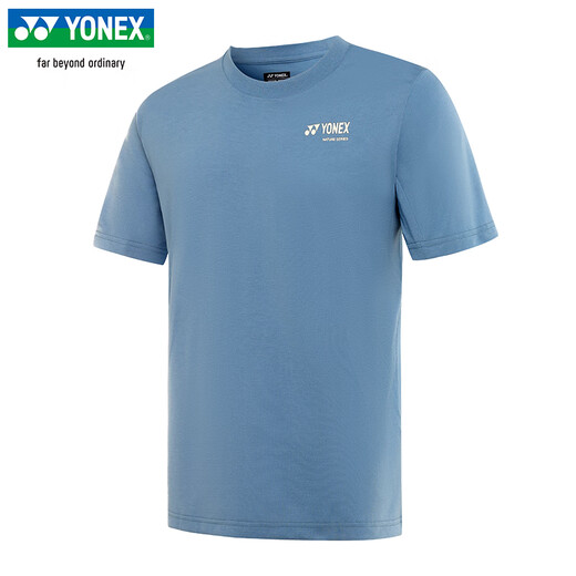 YONEX2025新款尤尼克斯羽毛球服速干短袖男女T恤环保系列运动上衣16833 男款 16833CR 雾蓝色 M