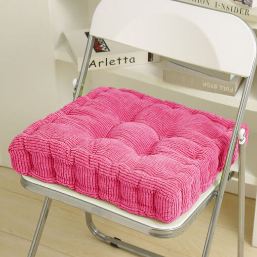 Yingzhu'er cushion thickened chair cushion butt seat cushion butt cushion office sedentary artifact student dormitory classroom office seat cushion corn kernel cushion-rose red square 10cm plus E 40*40cm soft and comfortable