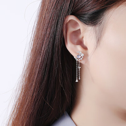 Su Shiliu butterfly earrings 925 silver earrings for women, high-end earrings, long tassel earrings, birthday gifts for girlfriends and wives, a pair of small fresh butterfly earrings