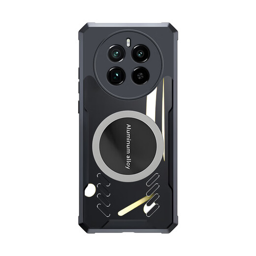 米尔拉酷 realme真我GT5 Pro手机壳RMX3888玻璃防摔全包保护套游戏散热硅胶石墨烯磨砂 真我GT5Pro【黑色】石墨烯散热壳+全屏膜
