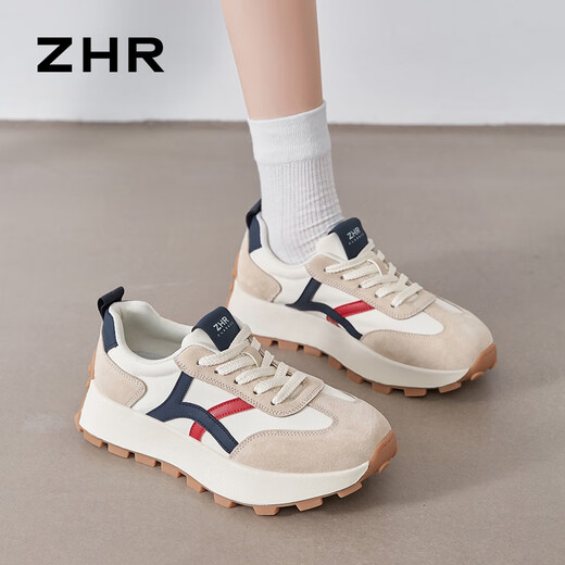 ZHR casual shoes for women in autumn retro sports thick sole shoes for women to increase height and make them look slimming shoes for women G686 Milan 36