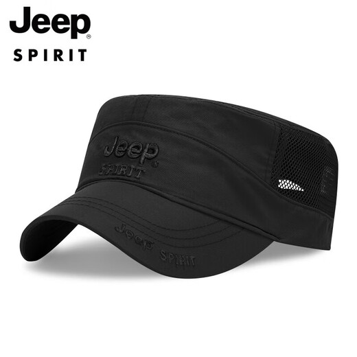 吉普（JEEP）帽子男平顶帽夏季网眼透气鸭舌帽男棒球休闲户外太阳帽防晒遮阳帽
