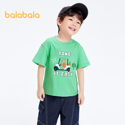 
Balabala children's clothing boys' short-sleeved T-shirt summer pure cotton printed top 201224117129