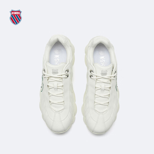 盖世威（K·SWISS）休闲鞋男女春季新款复古透气情侣舒适运动鞋9276-US 215豆腐白/梦幻银 38