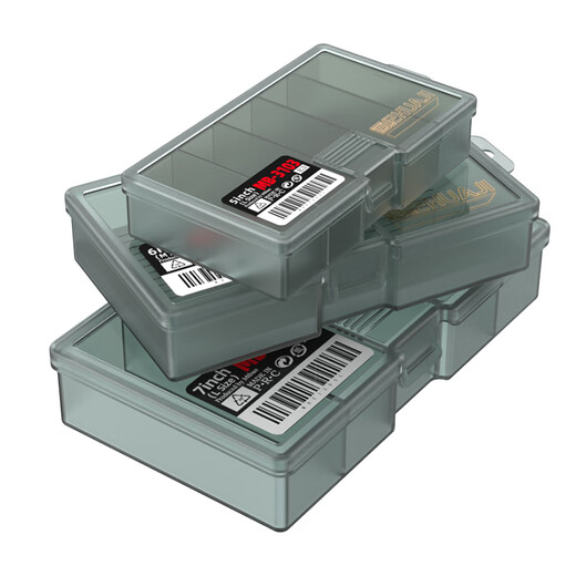 Huaji new fishing gear accessories box for rock fishing special storage box lead head hook bait gadget waterproof multifunctional lure [Medium size] fishing accessories box/5 points grid