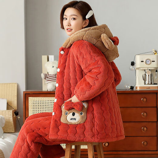 Gtyuwvg Hunan Desgaste provincial para mujeres Coral de invierno Velvet Flanela engrosada de algodón de algodón de tres capas Flannel e invierno de gran tamaño para el hogar Muebles para el hogar HL-6623 de longitud rosa-medium. Modelo M Recomendado 80-100Jin [Jin es igual a 0.5 kg]
