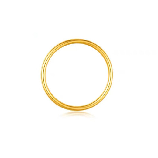 Xifumen Gold Ring for Women, Smooth Ring Ring, Sansheng Sansei Shiny Finger Ring, Simple, Fashionable and Versatile Gift for Girlfriend, Smooth Ring-No. 18, 3.05g, more refunds, less replenishment