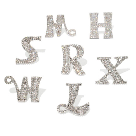 QUAMER gold store style your name personalized Korean letter brooch women's anti-exposure buckle suit pin fixed your name A