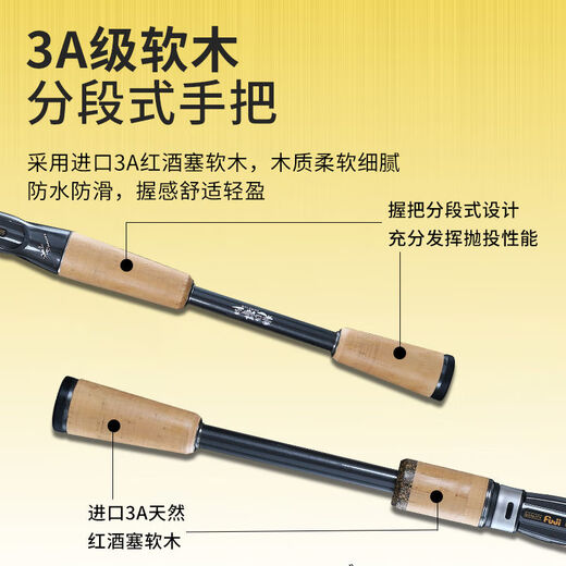 海迪桑巴舞者路亚竿一本半虫竿鳜鱼翘嘴专用进口富士导环SIC/MH/ML调 2.04m S682-M-2.04米直柄