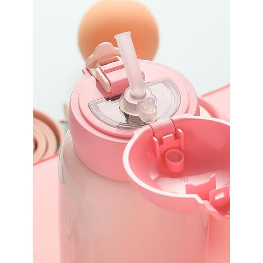 杯具熊（BEDDYBEAR）儿童保温杯水杯杯具熊HelloKitty保温杯高颜值直饮吸管小学生上学 豌豆kt6630ml《三盖》贈杯刷+吸