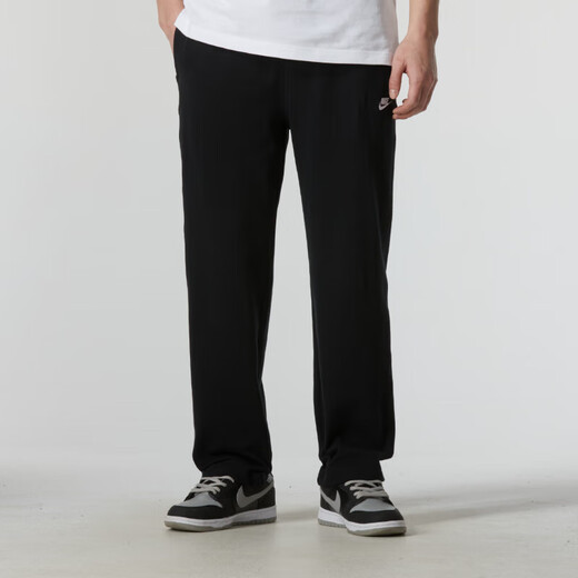NIKE Loose Straight Pants Pure Cotton Men's Pants Outdoor Breathable Sports Pants Thin Training Casual Pants Black/FQ4333-010 Thin S100-120Jin Jin equals 0.5 kg