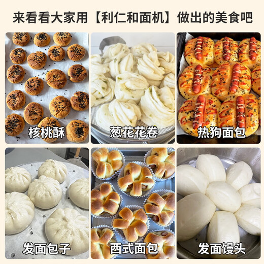 利仁（Liven）和面机家用揉面机厨师机专注厨电30年中西菜单智能可加热发酵醒面一体机面包机搅面机HMJ-D5036S