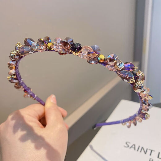 Diebar de diario de cristal Kamalen Diadema hecha a mano Cabello prensado Cabello de hada para la cabeza de cabeza de cabello Mujeres de alta gama 2025 Accesorios para el cabello Regalo de cumpleaños para mujeres con dientes blancos con dientes