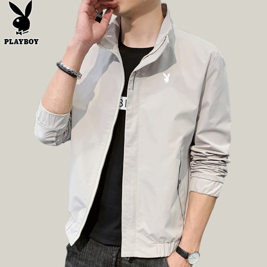 Playboy (PLAYBOY) coat men's jacket men's spring and summer assault tops casual trendy workwear flight suit