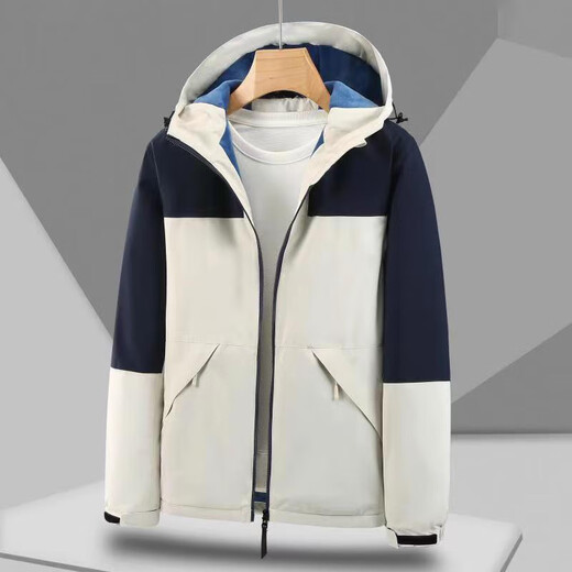 冲锋衣定制工作服印logo男女秋冬户外登山团体三合一加绒加厚外套 9901大牌同款一体加绒冲锋衣 XL
