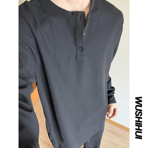 SI Ruilin Henry Camisa Henga larga Fincy Grey Grey Autumn New Camiseta Versátil Versátil Camiseta retro Retro Deportes Top White L [110-140Jin [Jin iguala 0.5 kg]]]