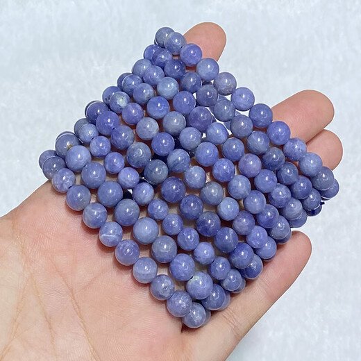 GOR Fat Donglai's same style tanzanite bracelet, natural women's single circle, fashionable, fresh and versatile crystal bracelet jewelry 1#/6.3~6.5MM/round beads/single circle