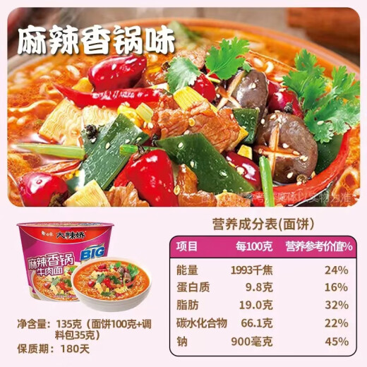 
Baixiang instant noodles bucket in stock, large bucket noodles whole box wholesale, big spicy and multi-flavor instant noodles whole box BIG soup delicious 2 classic 6big buckets 2 refined stew 2 12 buckets 1342g