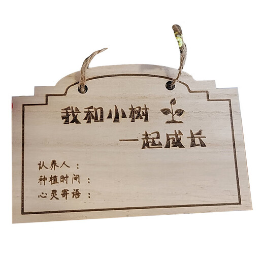 Qiyuemang high-quality Arbor Day listing tree tag tree adoption tag recognition tag plant tag small sapling brand tree name style one (bassin board). 10 pcs.
