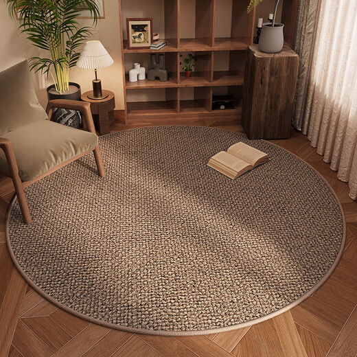 Qiqijia round swivel chair floor mat carpet bedroom office computer chair mat foot pad hanging basket study roller anti-slip mat