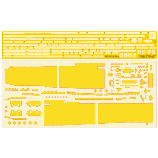 Academy Aide US WARMISHIP Aircraft Carrier Warship Assembly Armee Simulationsmodell Geschenk für Jungen 1/700 CV-6 Enterprise-Ätzplatte 14224