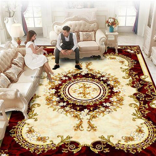 Xinlin European-style living room carpet coffee table blanket sofa home bedroom full room floor mat modern simple machine washable customization style-K blue 40*60CM
