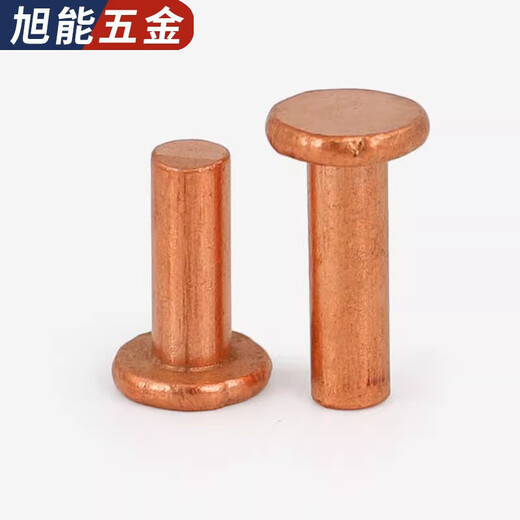 Bingneng M2M2.5M3M4M5M6M8 copper flat head solid rivet flat cap copper nail hand hammered rivet GB109 M5*40 5 pieces