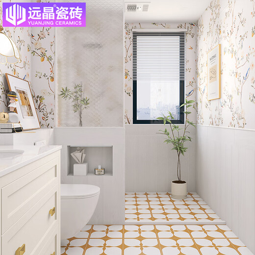 Yuanjing Black Wood Grain Brick Salle de bain en céramique Français rétro salon chambre à coucher carreaux de sol nanyang cuisine Guangdong M15910Z 150x800 mm
