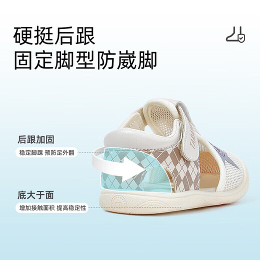 
Tylanis summer baby toddler shoes for boys and girls breathable children's head-proof kicking baby sandals white/acoust size 19