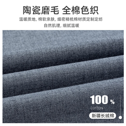 罗蒙（ROMON）灰色磨毛男士长袖衬衫全棉中年商务休闲百搭衬衣2025秋季爸爸装新 3W02073-1 41