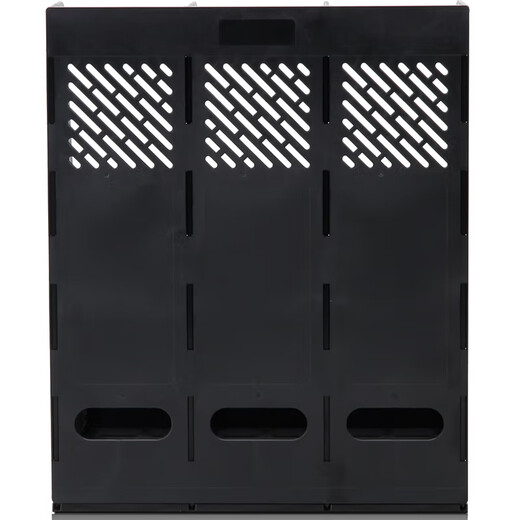 得力(deli)四联镂空桌面文件框 办公室桌面多层资料架子四栏带标签稳固文件栏 黑色9848 黑色9847