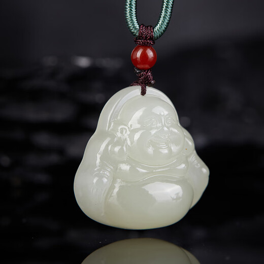 Coloré yunnan hetian jade Bouddha Pendant Maitreya Bouddha Blanc Jade Jade Jade Pendant Jade Collier pour petite amie 680 Jade Bouddha blanc