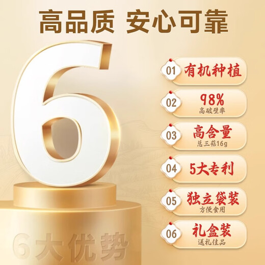同仁堂破壁灵芝孢子粉增强免疫力探病礼物滋补营养品端午节礼物60g/盒