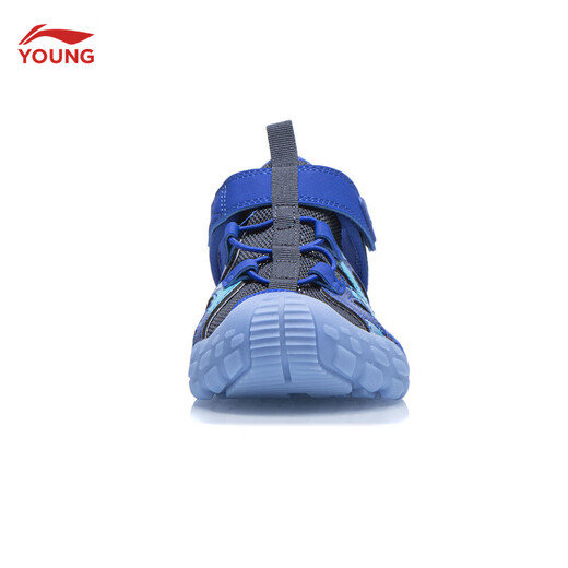 Li Ning children's shoes for men and women, summer outdoor river shoes, lightweight and breathable children's sandals, ink gray/bright blue camouflage-41 33