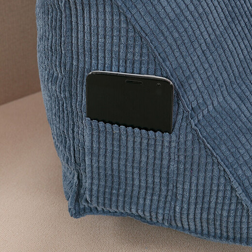 Ivy Cushion Bedside Triangular Cushion Pillow Soft Cover Lumbar Back Cushion Sofa Pillow Waist Pillow Corn Grain Blue