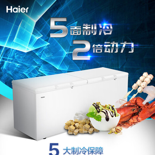 Haier Freezer Household Large Capacity Refrigeration and Freezing Dual-Purpose Commercial Full Freezing One-Click Conversion Ultra-low Temperature Quick Freezing Freezer -38 Degree Quick Freezing Electronic Temperature Control 829L