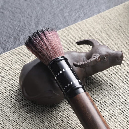 Fat Donglai's same tea pet, purple clay buffalo ornaments, cow turns to heaven and earth tea, zodiac cow, exquisite tea table, treasure ceramics, purple clay buffalo (red)