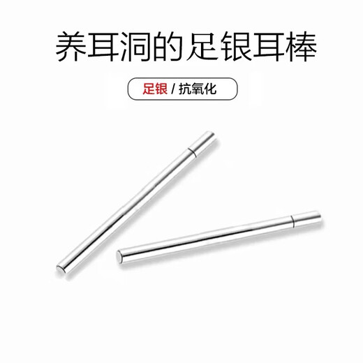Warme Farben pure silver earrings for ear piercing and ear sticks silver earrings women's ear bone needles anti-blocking needles ear sticks earrings birthday gifts for girlfriends a pair of pure white ear sticks