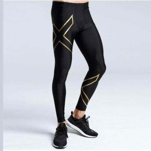 2XU compression pants sports men and women quick-drying running pants training stretch yoga pants gradient fitness tights trousers gold label women's trousers thin section M