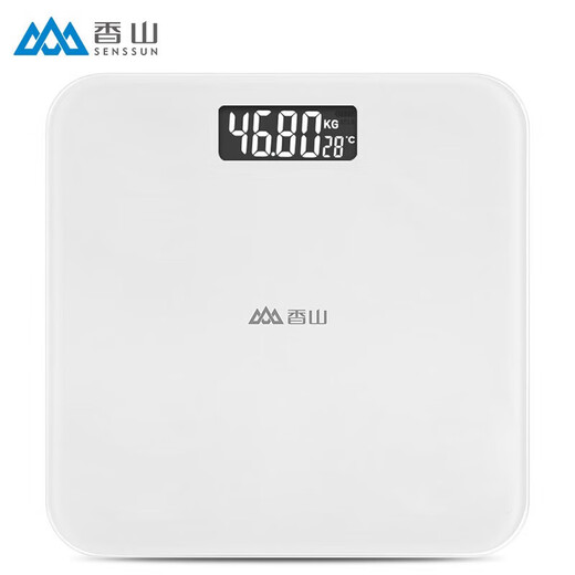 Xiangshan Weightskala Elektronische Skala menschlicher Körper Haushalt genaue Weightskala Hochgenauige menschliche Körperskala Gesundheitsskala Weiß [Batteriemodell] Geschenk