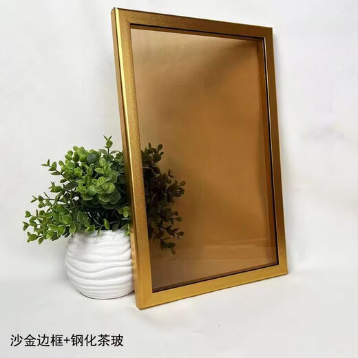 迈恻亦铝框门定做书柜门铝合金门酒柜门玻璃门厨柜门家具门12种颜色可选 沙银（定制联系客服）