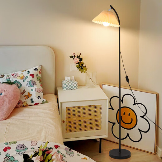 Falten-Stehlampe postmoderne kreative Wohnzimmerlampe warme Atmosphäre Schlafzimmer Bettlampe Zhongshan Lampe 1396-Drei Farben-12W