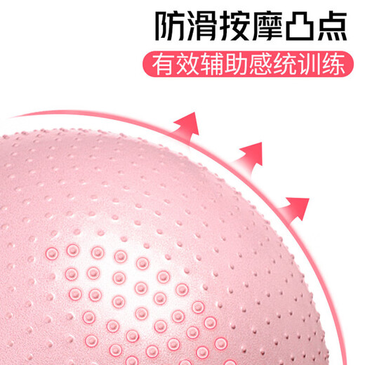 杜威克瑜伽球感统训练球触觉按摩大龙球加厚防爆平衡核心训练 樱花粉 75cm