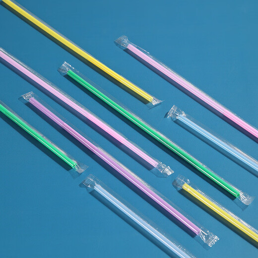 Meliya disposable straws, individually packaged seal outer packaging, flexible food-grade juice drink hose, individually packaged, artistic straws - 50 pieces