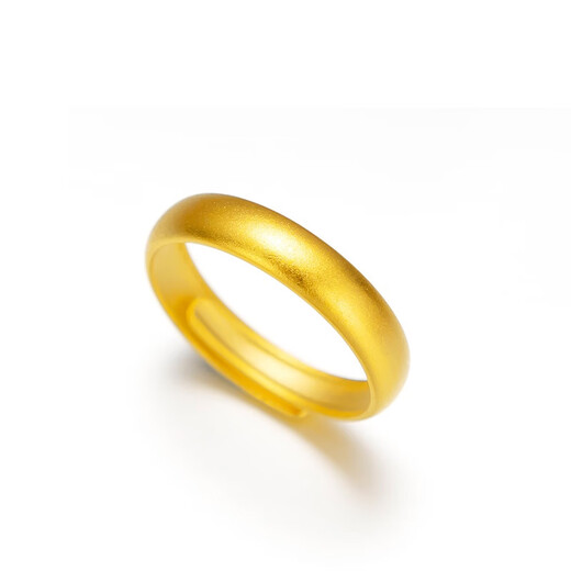 Vietnam alluvial gold ancient method plain ring frosted smooth ring for men and women couples with a bright surface that will not fade for a long time and can be adjusted. An ancient method frosted live ring can be adjusted.