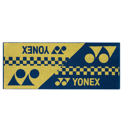 YONEX尤尼克斯羽毛球运动毛巾棉质柔软跑步健身吸汗舒适AC1236CR黄藏青