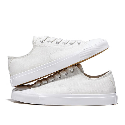 飞跃（Feiyue）帆布鞋男女款2024冬季新款低帮纯色运动休闲鞋子透气百搭情侣板鞋 白色 40