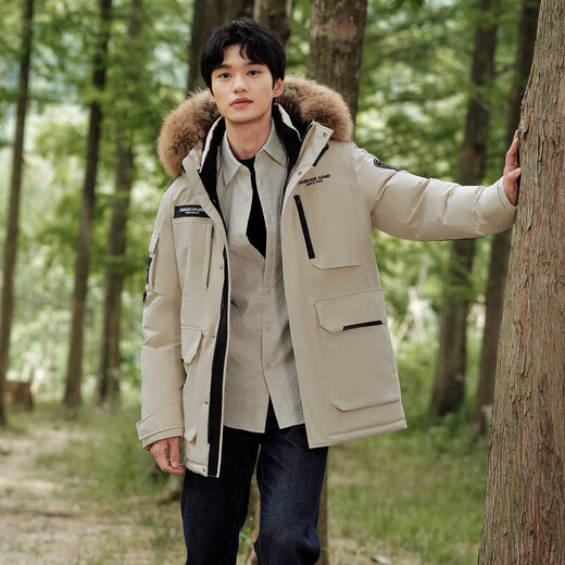 Tambor down jacket for men and women, short fur collar parka thickened warm jacket TF236579 Luoying meters 165