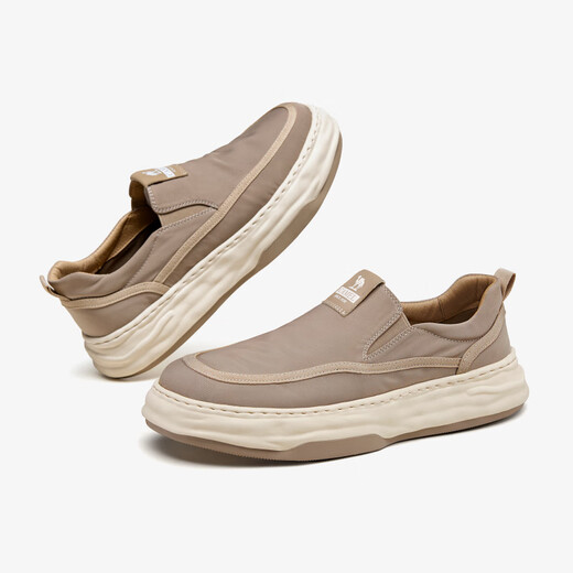 Kamel (Kamel) Neues Frühling leicht und komfortable lässige Schuhe Dicke Sohle weiche elastische Leinwandschuhe Männer G14S070102 Schwarz 42