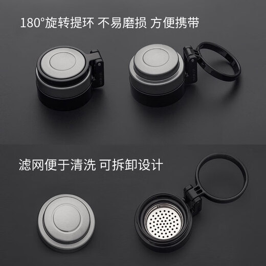 希诺（HEENOOR）玻璃杯单层加厚过滤泡茶杯子男女大容量便携水杯XN-6075 6076 6076加杯刷杯套 695ml